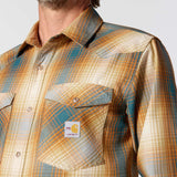 Flame Resistant Montana Relaxed Fit Midweight Twill Snap Front Plaid Shirt