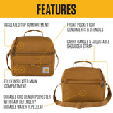Insulated 12 Can Two Compartment Lunch Cooler