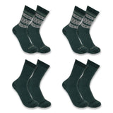 Women's Heavyweight Synthetic-Wool Blend Crew Sock 4-Pack