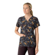 Women's Cross-Flex V-Neck Print Scrub Top
