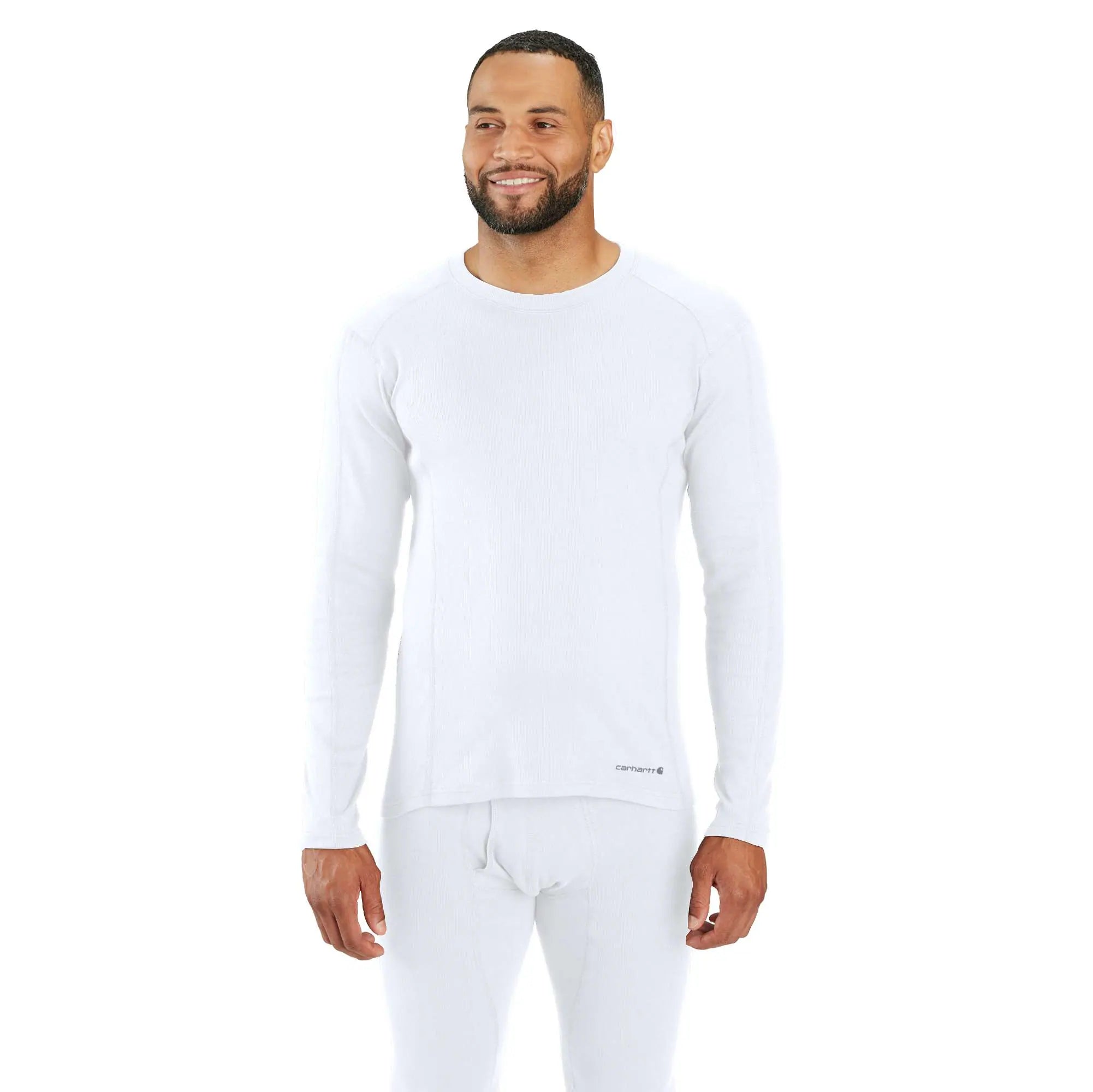 Midweight Stretch Cotton Rib Base Layer Crewneck