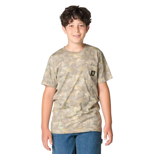 Boys' Short Sleeve Faded Camo Pocket T-Shirt (Toddler/Child/Youth)