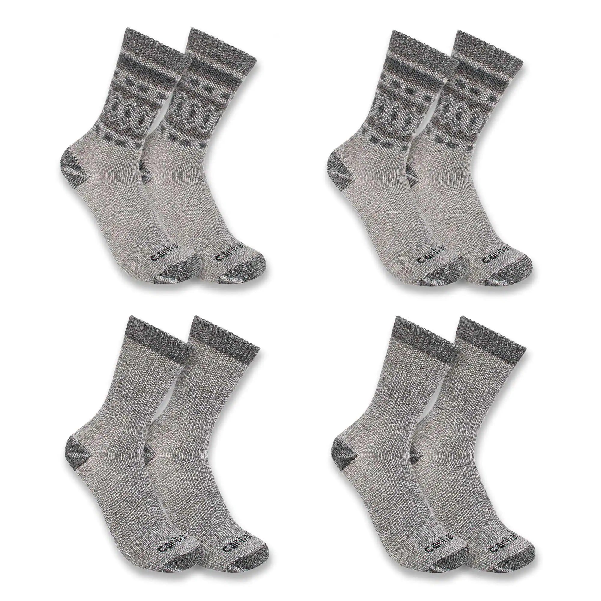 Women's Heavyweight Synthetic-Wool Blend Crew Sock 4-Pack