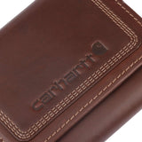 Leather Triple-Stitched Trifold Wallet