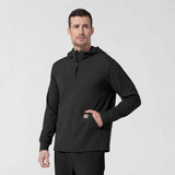 Layers Quarter Zip Waffle Hoodie