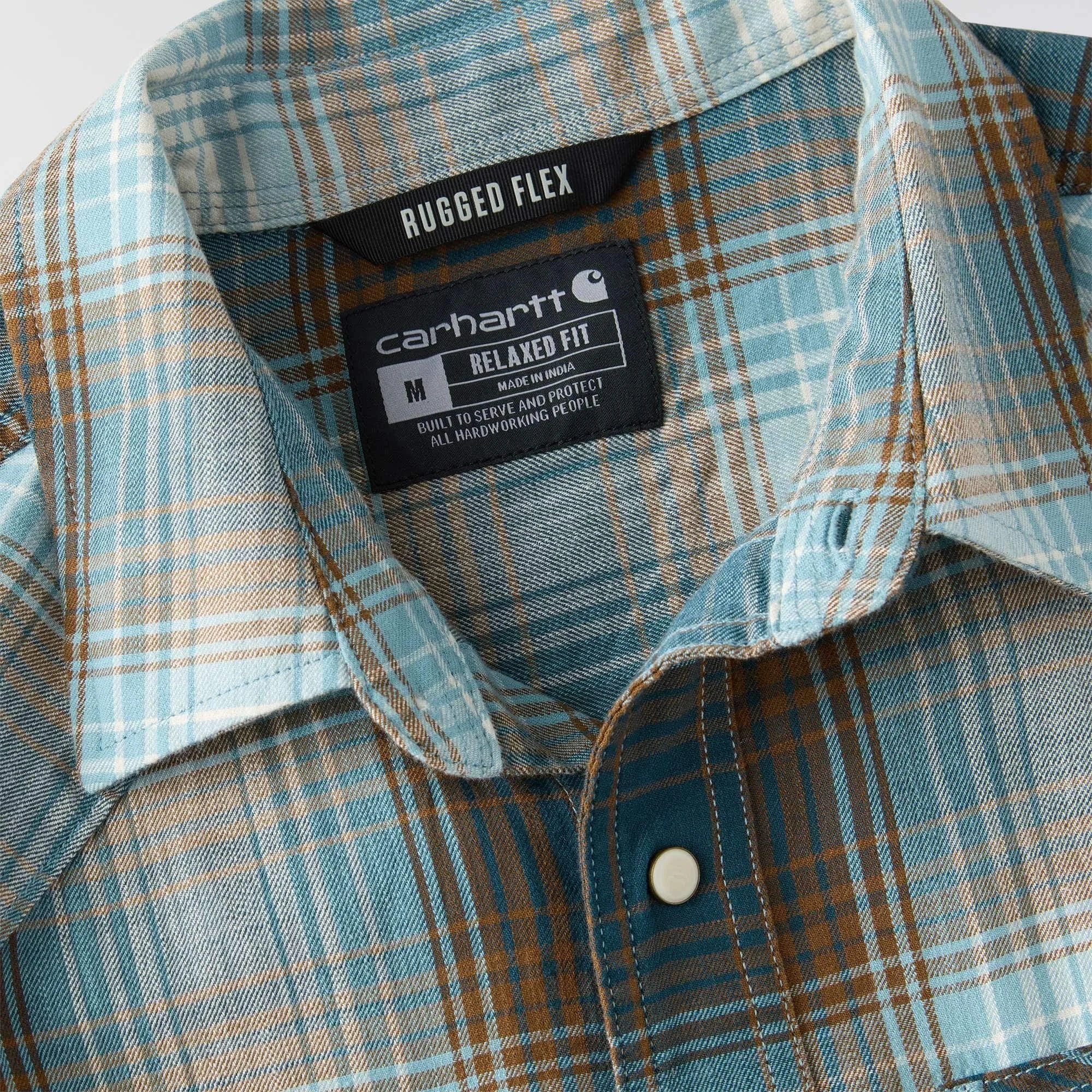 Montana Rugged Flex™ Relaxed Fit Lightweight Long-Sleeve Snap-Front Plaid Shirt